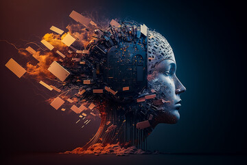 Intelligence artificielle, concept de réflexion - Générative IA