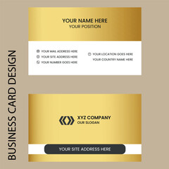 Gold Business Card Template Design