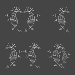 Cute & quirky vector hand-drawn Bird