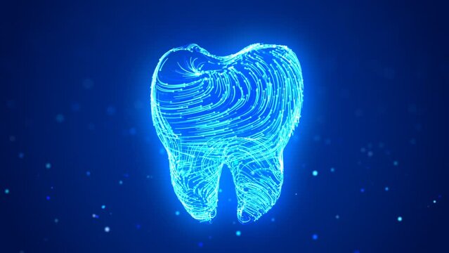 Abstract Glowing Tooth in and out