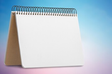 Empty office desk calendar or notebook on the table