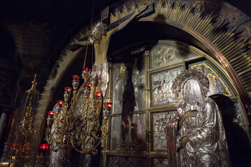 The holy tomb of Jesus in Jerusalem.
