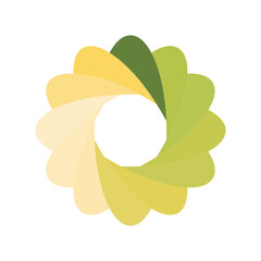 geometric bagel spiral vector shape