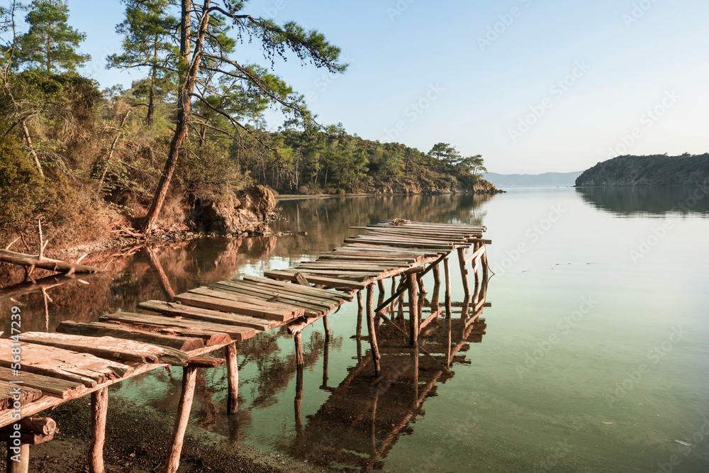 Poster pier on the lake