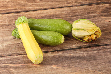 Raw baby organic zucchini heap