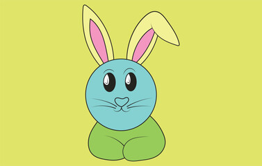 Vector cartoon rabbit.