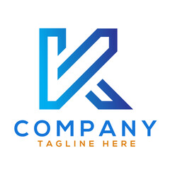 Letter k logo design template