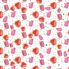 Pattern with tulips. Spring pattern with flower