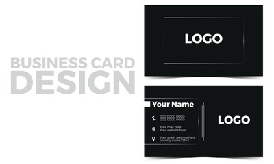 Creative business card design,Black business card design.
