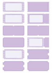 Lilac purple easter store discount coupon ticket set easter 2024