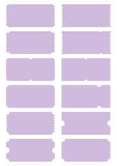 Lilac purple easter store discount coupon ticket set easter 2023