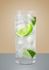 Tasty cold alcohol drink on the desk