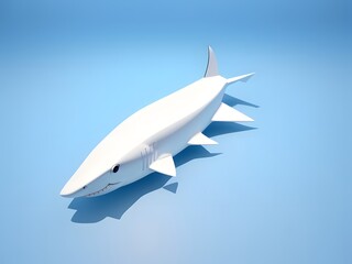 Fototapeta premium Cute Small Shark Isolated on White Background