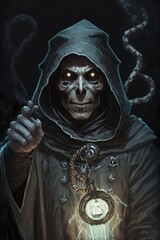 Fototapeta na wymiar An ancient powerful necromancer. Great for fantasy, TTRPG games, cards, etc. 