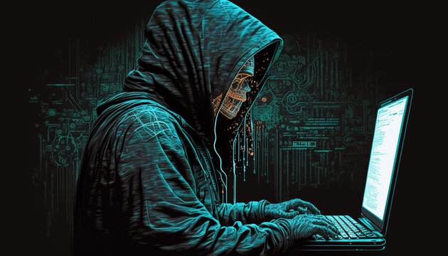 the person in a laptop - hacker