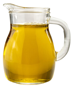 Extra Virgin Olive Oil In 250 Ml Glass Jug Cut Out