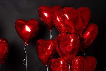 red heart shaped balloons