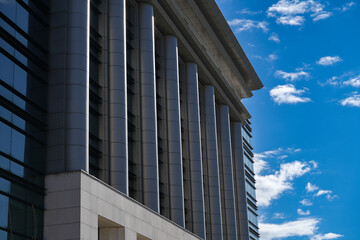 office building with sky