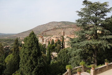 Fototapeta na wymiar View from Villa d'Este to Tivoli, Lazio Italy