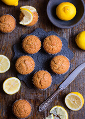 Magdalenas caseras de limón y miel 