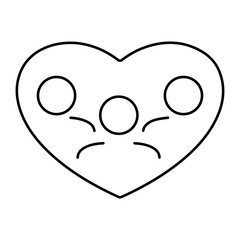 family icon on white background, vector illustration.