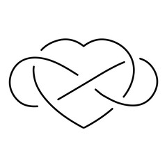 endless love icon on white background, vector illustration.