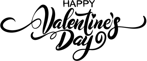 Happy valentines day lettering typography