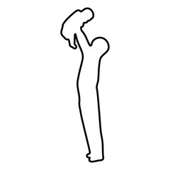 father's day icon on white background, vector illustration.