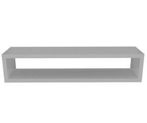 3d rendering white wooden tv table