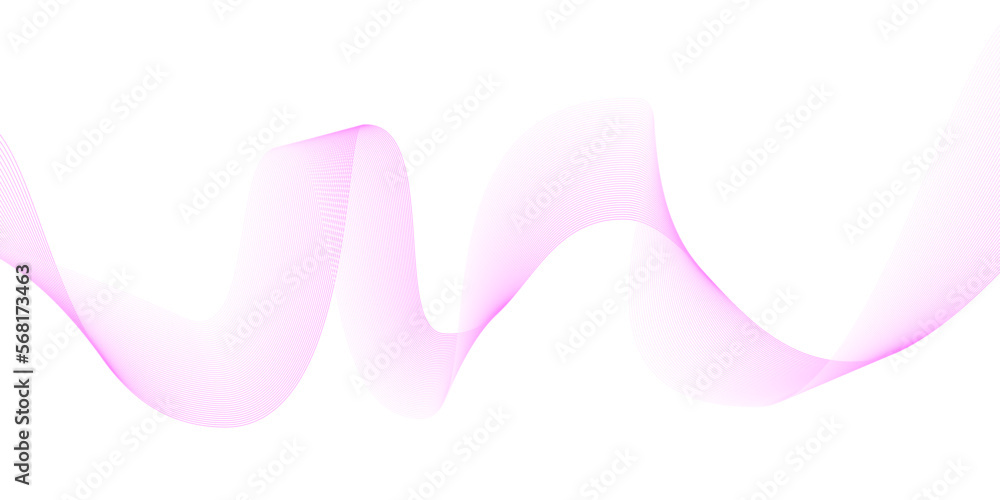 Aufkleber creative style wave texture or background. curved smooth lines created by bend tool. abstract isolat