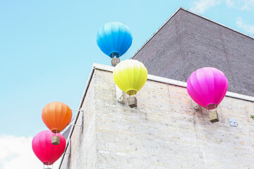 Fototapeta na wymiar balloons in the sky