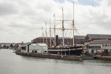 ship in the harbor