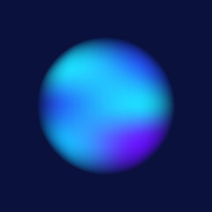 Trendy realistic glass morphism background on dark background. Cover for presentation product. Blur circle with gradient color. Vector illustration