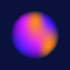 Trendy realistic glass morphism background on dark background. Cover for presentation product. Blur circle with gradient color. Vector illustration