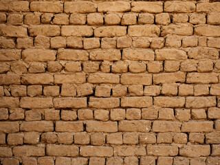 textura de muro formado por ladrillos de adobe