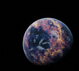 Planet, space, 3d illustration, 3d rendering