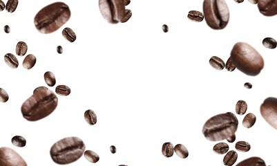 Fresh aroma Coffee bean fall