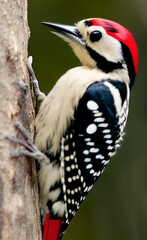 Pileated woodpecker red headed cool comic drawing bird