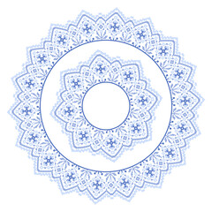 Round frame cross-stitch motifs folk embroidery