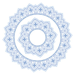 Round frame cross-stitch motifs folk embroidery