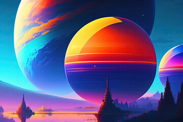 Vibrant Planets, Fantasy landscapes