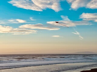 Kite Flying over the Sunset