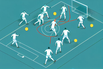 soccer strategy design, sport concept, Generative AI