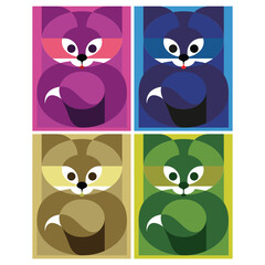 All Cats Vector Design Illustration