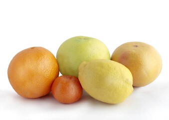 delicious citrus fruits isolated close up