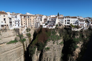 Fototapeta na wymiar Breathtaking view from the city of Ronda in the Andalusian mountains