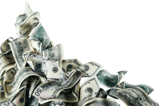 Stack of American Paper Currency