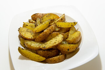 patatas fritas en gajos  patatas gajos horno