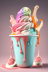 Delicious Frozen Joghurt. generative AI