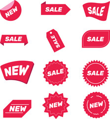 set of sale labels. sale tags. Shopping stickers and badges. Vector discount label